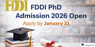 FDDI PhD Admission 2026 Open at fddiindia.com; Apply by January 31